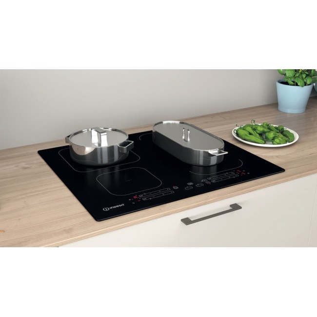 Indesit IB 65B60 NE Black Built-in 59 cm Zone induction hob 4 zone(s)