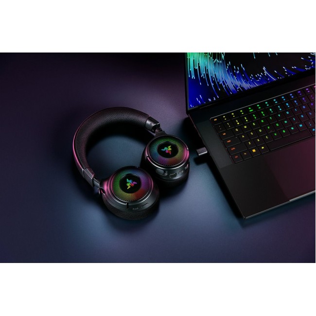 Razer Kraken V4 Headset Wireless Head-band Gaming USB Type-A Bluetooth Black Razer Kraken V4 Headset Wireless Head-band Gaming USB Type-A Bluetooth Black