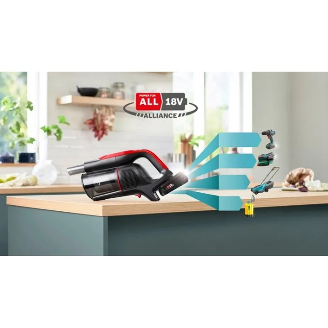Bosch BCS1041PET stick vacuum/electric broom Battery Dry HEPA Bagless 0.4 L 23.5 W Black, Red 4 Ah Bosch BCS1041PET stick vacuum/electric broom Battery Dry HEPA Bagless 0.4 L 23.5 W Black, Red 4 Ah