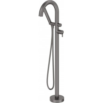Freestanding bath faucet with shower set