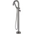 Freestanding bath faucet with shower set