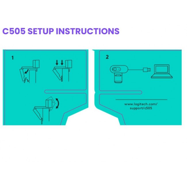 Logitech C505 webcam 1280 x 720 px USB Black