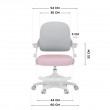 Junior 4.3 Pink-Grey swivel chair