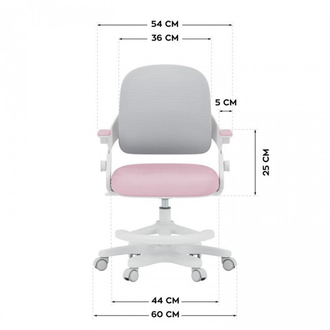 Junior 4.3 Pink-Grey swivel chair