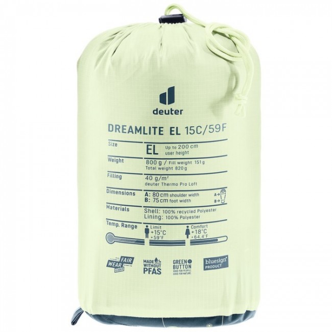 DEUTER DREAMLITE 10C/50 F Sleeping Bag blue turquoise