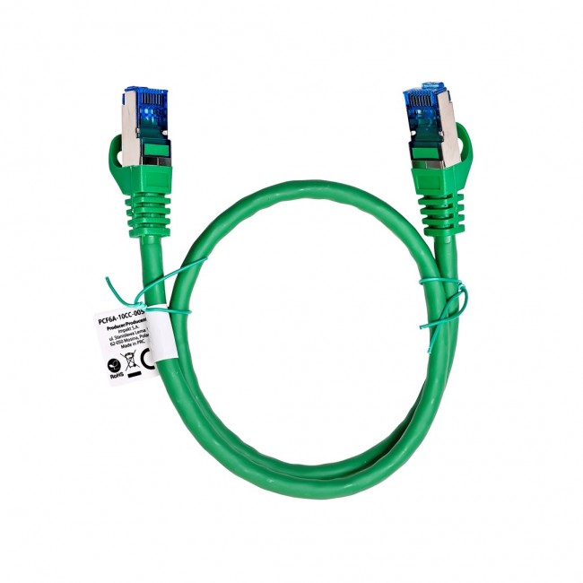 LANBERG PATCHCORD S/FTP CAT.6A 0.5M GREEN LSZH
