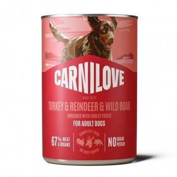 CARNILOVE Dog Turkey&Reindeer&Wild Boar - wet dog food - 400g