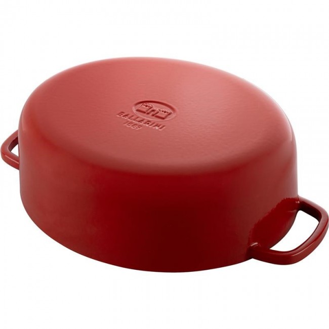 BALLARINI BELLAMONTE OVAL CAST IRON POT 75003-566-0 - 5.5 LTR RED