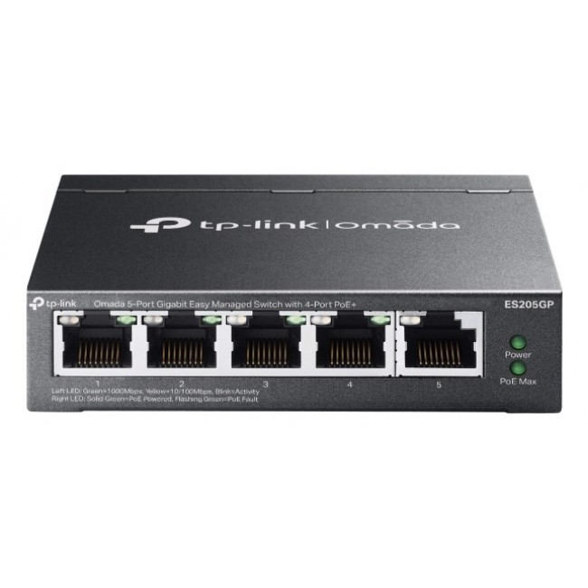 TP-Link Omada 5-Port Gigabit Easy Managed Switch with 4-Port PoE+ TP-Link Omada 5-Port Gigabit Easy Managed Switch with 4-Port PoE+
