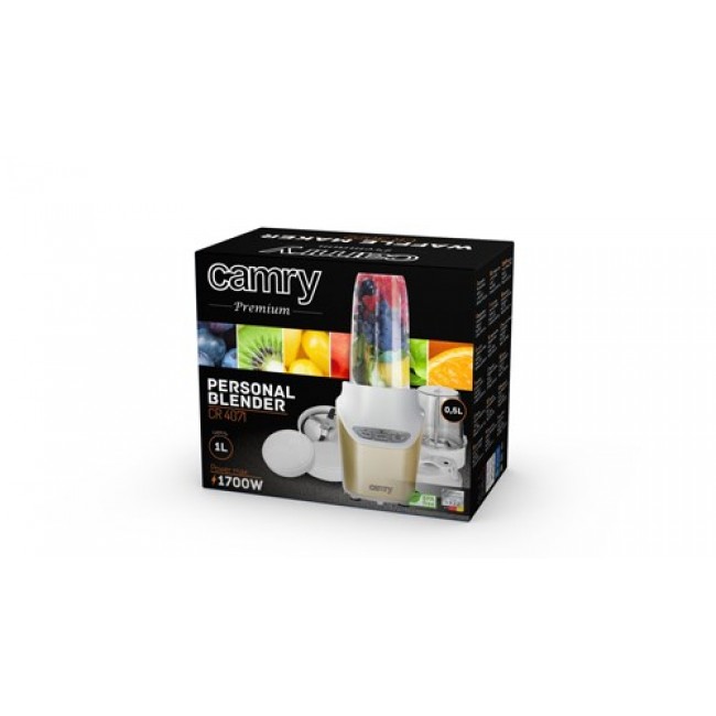 Camry Premium CR 4071 blender 1 L Sport blender 1000 W Gold, Transparent, White Camry Premium CR 4071 blender 1 L Sport blender 1000 W Gold, Transparent, White