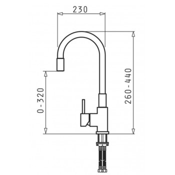 Kitchen mixer PYRAMIS FLESSI black edition