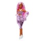 Barbie Deluxe Style Doll 1 in Glossy Pink Barbiecore Dress with Velvet Gloves, Pink Hair Barbie Deluxe Style Doll 1 in Glossy Pink Barbiecore Dress with Velvet Gloves, Pink Hair