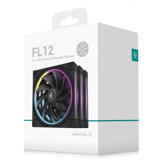 DeepCool FL12-3 in 1 Computer case Fan 12 cm Black 3 pc(s) DeepCool FL12-3 in 1 Computer case Fan 12 cm Black 3 pc(s)