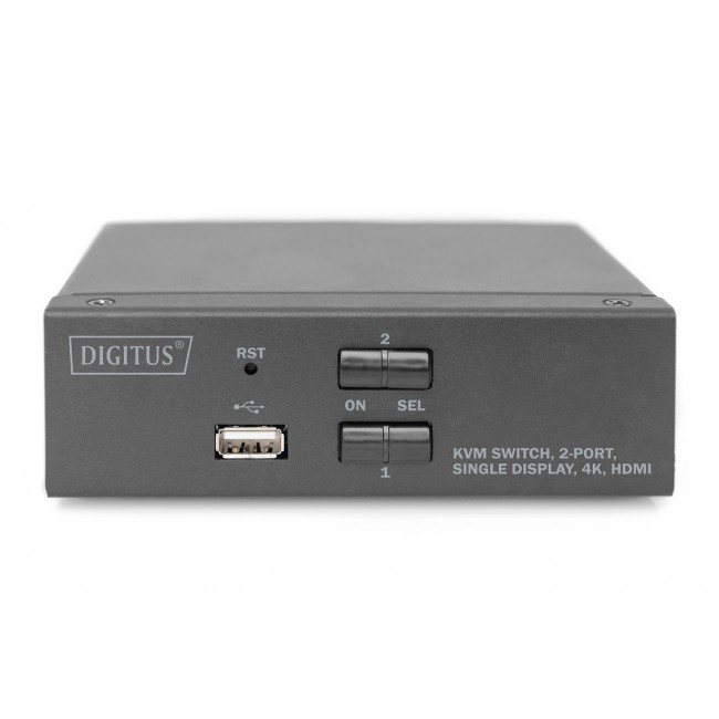 Digitus KVM Switch, 2 Port, Single Display, 4K, HDMI 