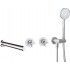 Concealed bath faucet with shower set