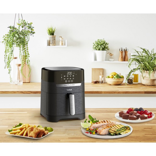 Tefal Easy Fry & Grill EY5058 Single 4.2 L Stand-alone 1550 W Hot air fryer Black Tefal Easy Fry & Grill EY5058 Single 4.2 L Stand-alone 1550 W Hot air fryer Black