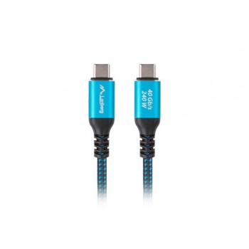 Lanberg CA-CMCM-44CU-0005-BK USB cable USB4 Gen 2x2 0.5 m USB C Black, Blue