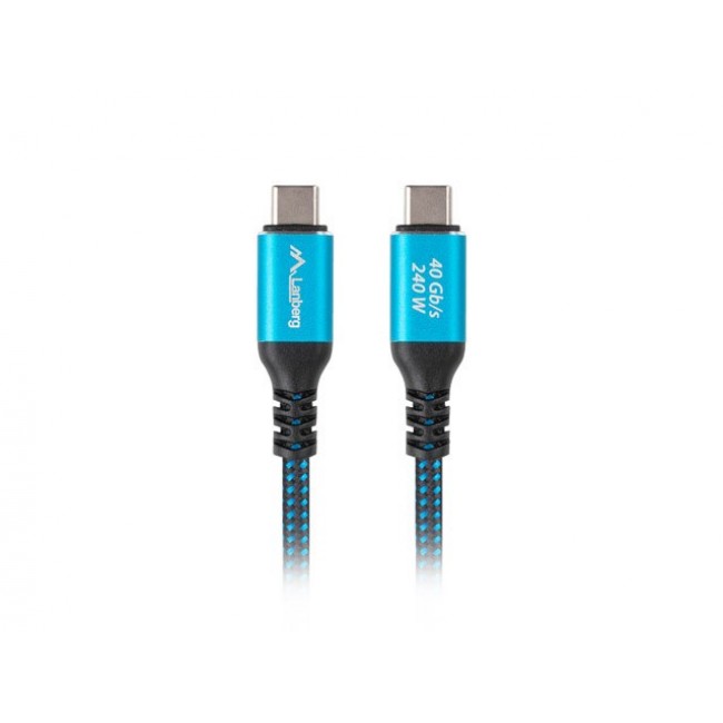 Lanberg CA-CMCM-44CU-0005-BK USB cable USB4 Gen 2x2 0.5 m USB C Black, Blue