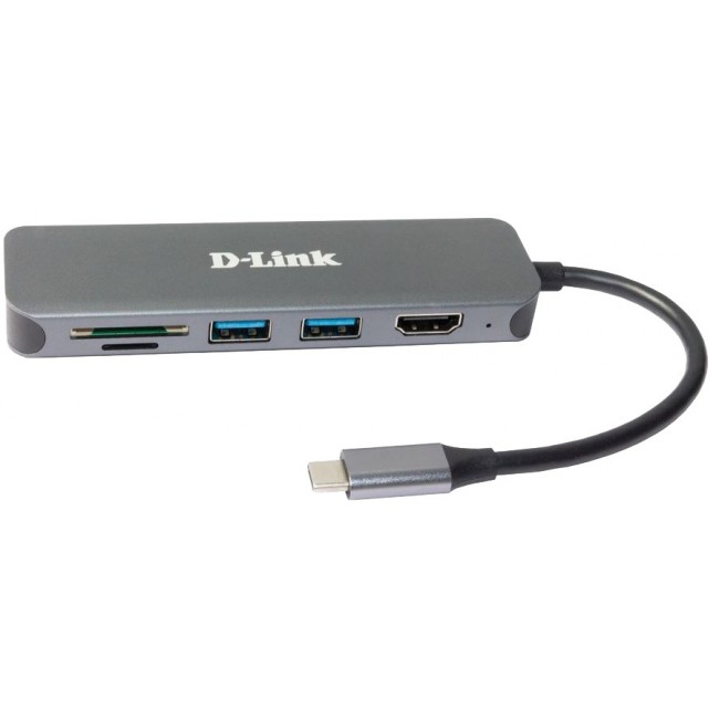 D-Link 6-in-1 USB-C Hub with HDMI/Card Reader/Power Delivery D-Link 6-in-1 USB-C Hub with HDMI/Card Reader/Power Delivery