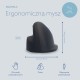 R-Go Tools Ergonomic mouse R-Go HE Break with break software, large (hand size 185 mm), right-handed, Wired, black