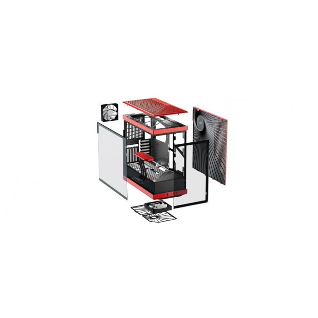 HYTE Y40 Midi Tower Black, Red