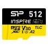 Memory card Silicon Power Inspire 512 GB MicroSDXC V30 UHS-I U3 A2 4K + adapter (SP512GBSTXLA2V1NSP)