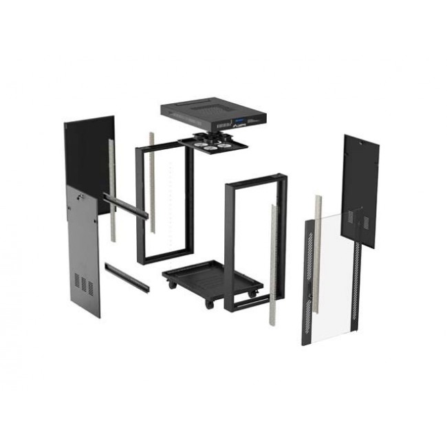 Lanberg FF01-6824-12BL rack cabinet 24U Freestanding rack Black Lanberg FF01-6824-12BL rack cabinet 24U Freestanding rack Black