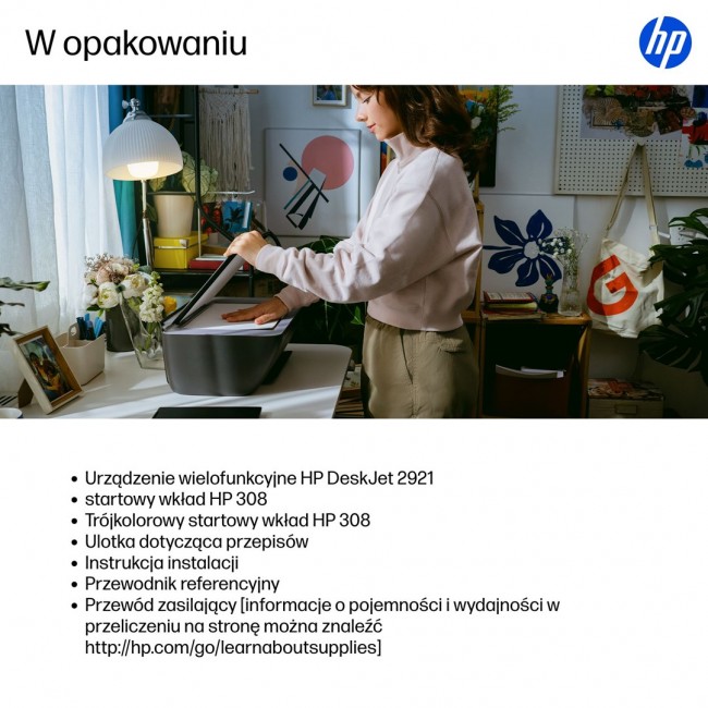 HP DeskJet 2921 Wireless All-in-One Color Printer