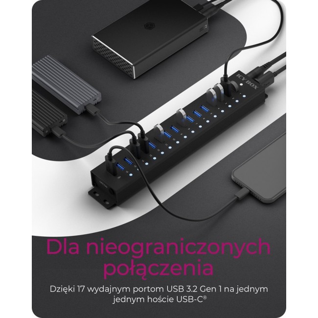 ICY BOX 17-Port Hub with USB 3.2 Gen ICY BOX 17-Port Hub with USB 3.2 Gen