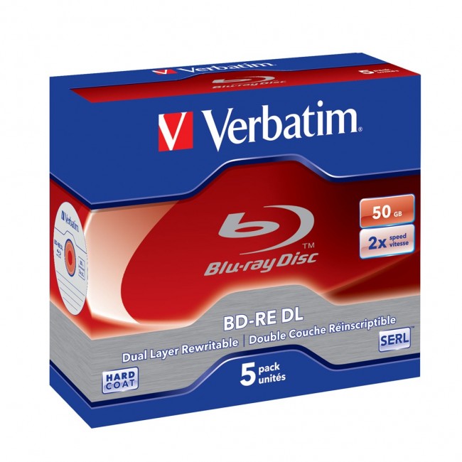 Verbatim BD-RE DL 50GB 2 x 5 Pack Jewel Case 5 pc(s) Verbatim BD-RE DL 50GB 2 x 5 Pack Jewel Case 5 pc(s)