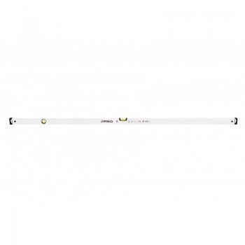 WHITE SPIRIT LEVEL HORIZONTAL AND VERTICAL INDICATOR 2% DROP 180 CM