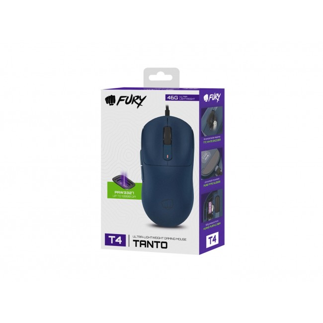 FURY Tanto T4 gaming mouse 12000 dpi wired navy blue FURY Tanto T4 gaming mouse 12000 dpi wired navy blue