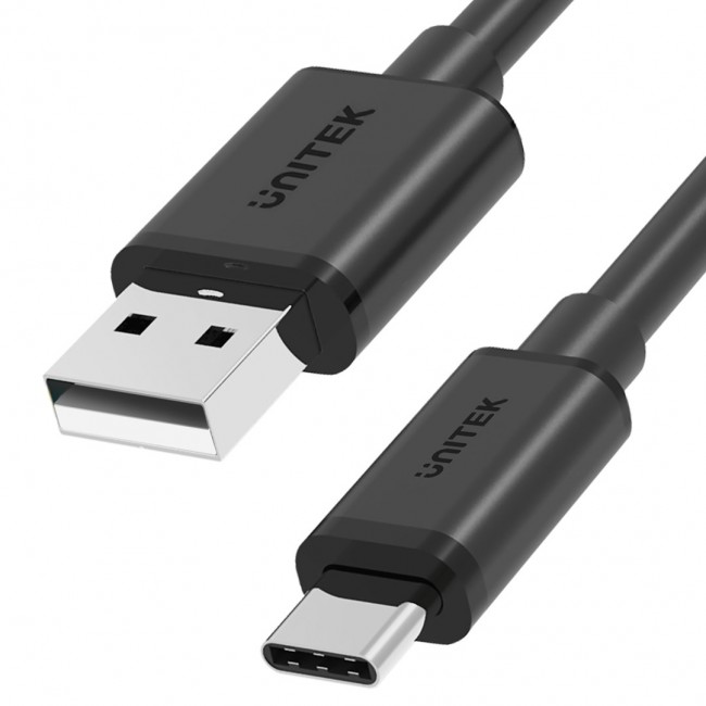 UNITEK USB CABLE USB-A USB-C 25CM, Y-C480BK UNITEK USB CABLE USB-A USB-C 25CM, Y-C480BK