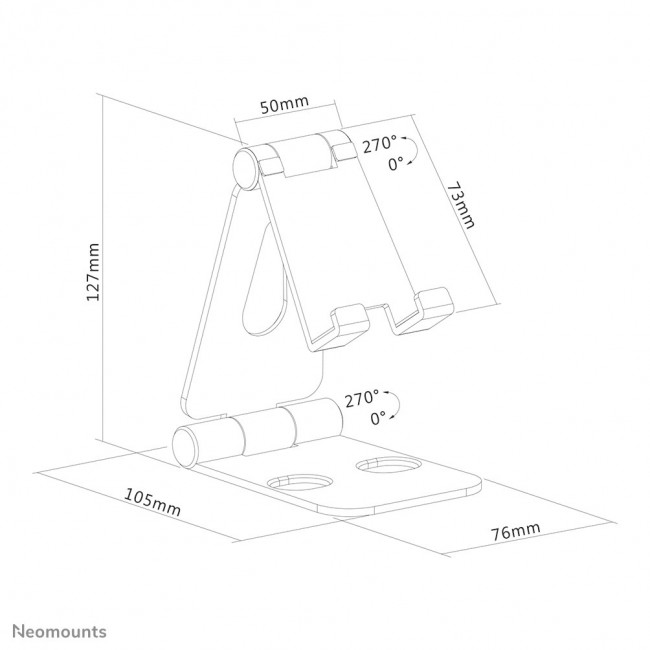 Neomounts DS10-160SL1 Phone stand up to 7 Neomounts DS10-160SL1 Phone stand up to 7