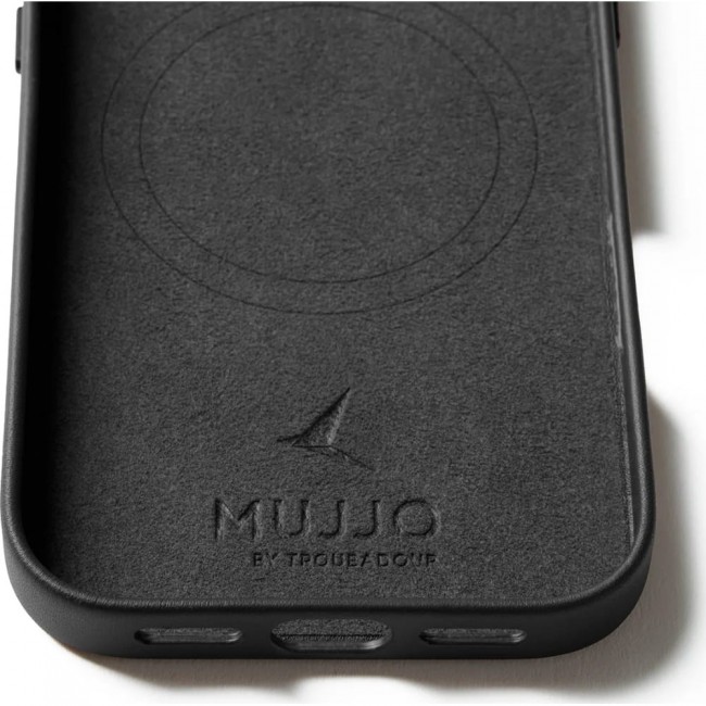 Mujjo Full Leather Case MagSafe Case for iPhone 17 Schwarz