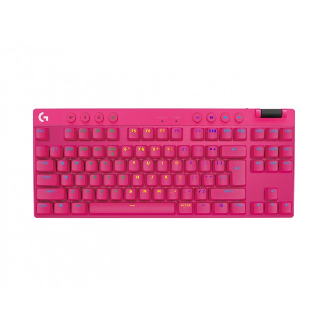 Logitech G PRO X TKL keyboard Gaming RF Wireless + Bluetooth QWERTY US International Magenta