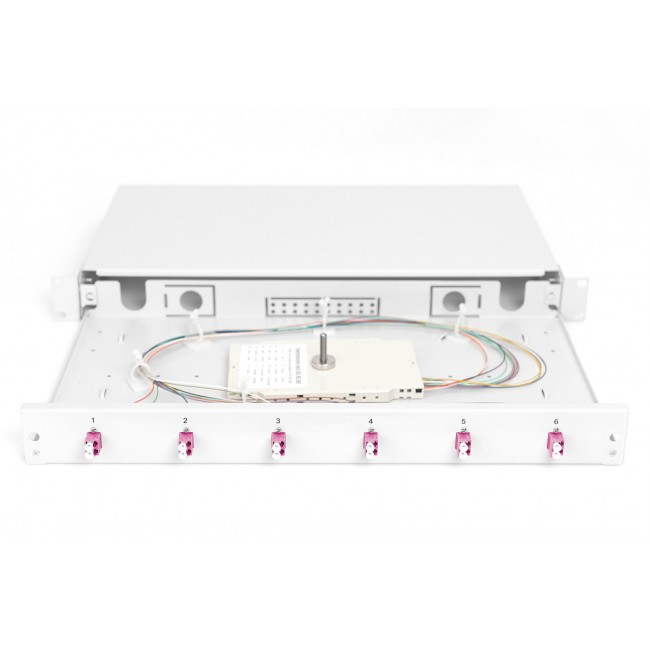 Digitus Fiber Optic Sliding Splice Box, 1U, Equipped, LC, OM4
