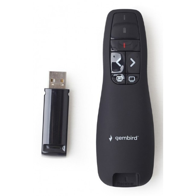 Gembird WP-L-12 wireless presenter RF Black