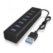 ICY BOX IB-HUB1700-U3 USB 3.2 Gen 1 (3.1 Gen 1) Type-A 5000 Mbit/s Black