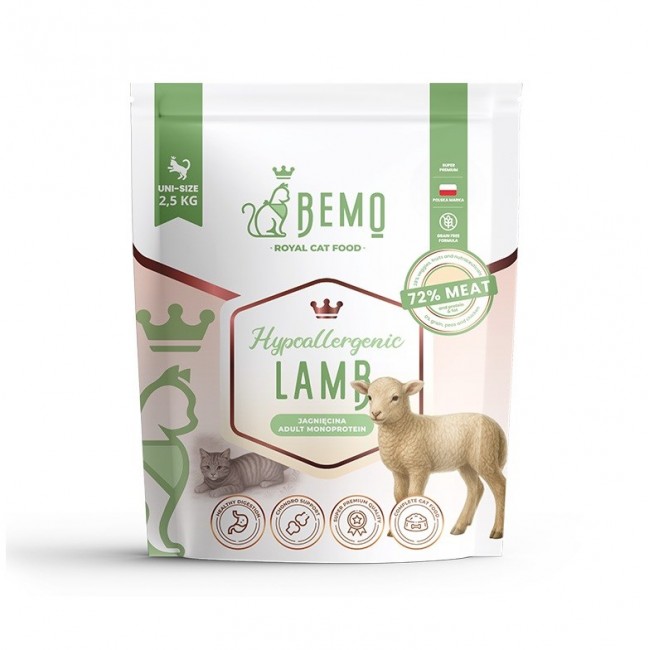 BEMO Cat Hypoallergenic Lamb - dry cat food - 2,5kg