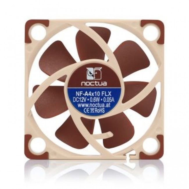 Noctua NOC-NF-A4X10-FLX computer cooling component Computer case Fan 4 cm Beige, Brown 1 pc(s)