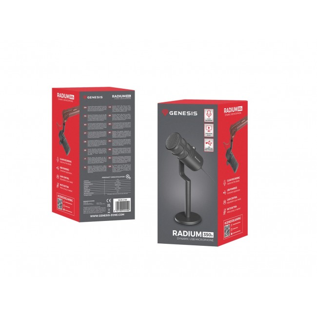 GENESIS Radium 350D Black PC microphone GENESIS Radium 350D Black PC microphone