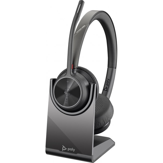 Poly Voyager 4320-M Microsoft Teams Certified Headset +BT700 dongle +Charging Stand Poly Voyager 4320-M Microsoft Teams Certified Headset +BT700 dongle +Charging Stand