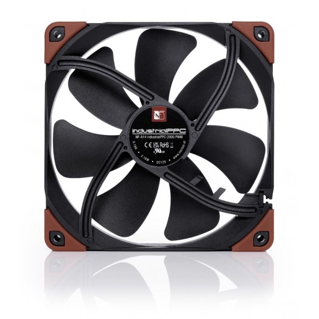 Noctua NF-A14 INDUSTRIALPPC-2000 PWM Computer case Fan 14 cm Black, Brown 1 pc(s)