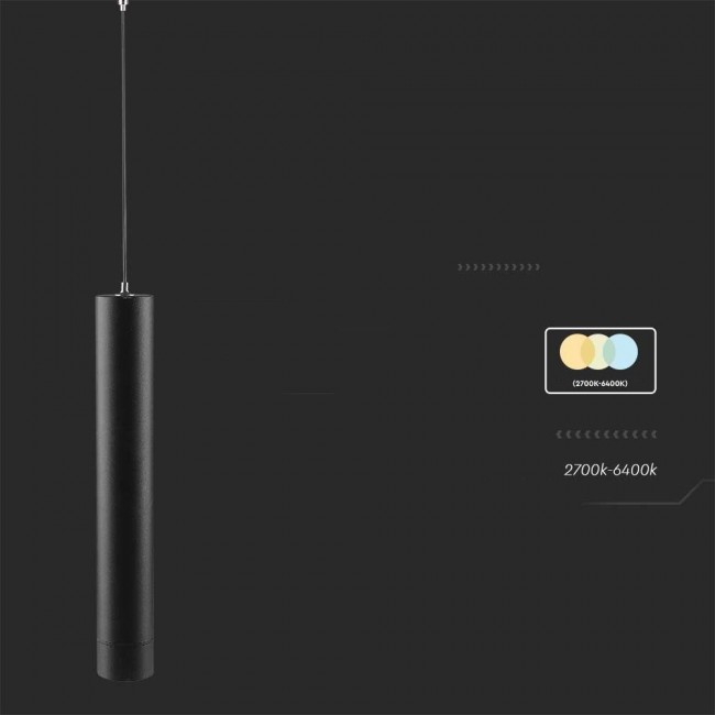 48V V-TAC 8W LED SMART WiFi TRACKLIGHT 3in1 Black VT-908D 2700K-6400K 700lm LED Track Lighting Fixture 48V V-TAC 8W LED SMART WiFi TRACKLIGHT 3in1 Black VT-908D 2700K-6400K 700lm LED Track Lighting Fixture