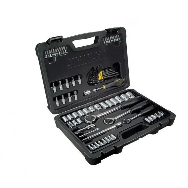 Stanley 80 Part-Size Socket Set 1/4, 3/8, 1/2 Stanley 80 Part-Size Socket Set 1/4, 3/8, 1/2