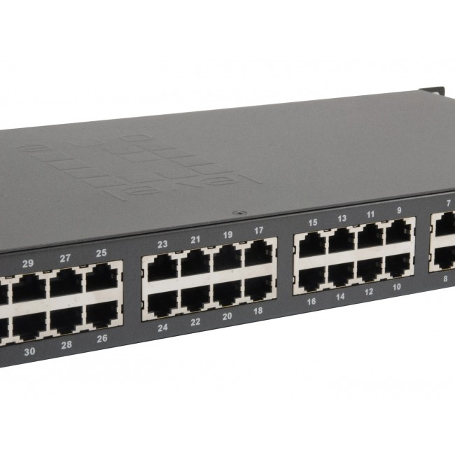 LevelOne 34-Port Fast Ethernet PoE Switch, 802.3at/af PoE, 32 PoE Outputs, 2 x Gigabit RJ45, 380W