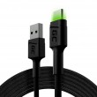 Green Cell KABGC13 USB cable USB 2.0 2 m USB A USB C 0.48 Gbit/s Black