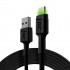 Green Cell KABGC13 USB cable USB 2.0 2 m USB A USB C 0.48 Gbit/s Black