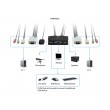 LevelOne 2-Port USB VGA Cable KVM Switch, audio support